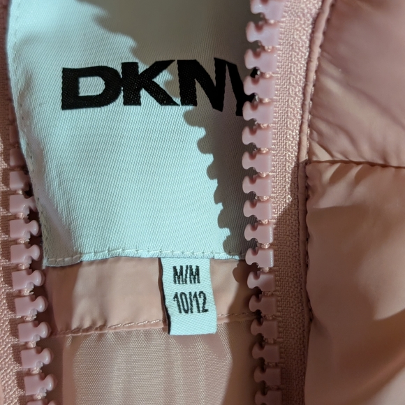 DKNY Pink Hooded Puffer Jacket - Picture 3 of 4